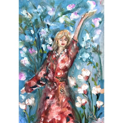Dance. Blooming Gardens of the Homeland — Original Painting by Marina Stognieva